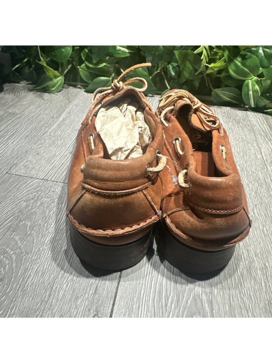 Polo Ralph Lauren Brown Leather Moccasin  Loafer Bench Made USA Size 11 D